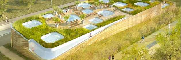 Esquisse de la future piscine du Fort d&rsquo;Issy