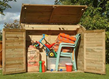 Coffre en bois ouvert